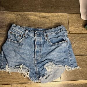 blue Levi shorts, perfect condition